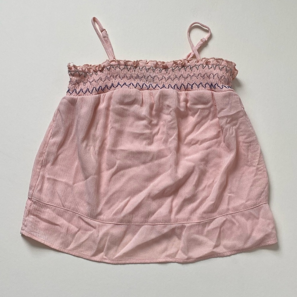 art class, pink spaghetti strap